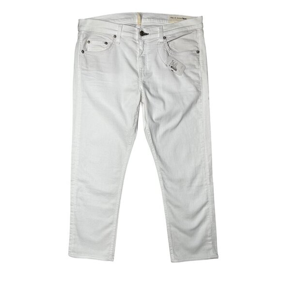 NWT Rag & Bone The Dre Boyfriend Skinny Jeans in Aged Bright White SZ 30 - Picture 2 of 10